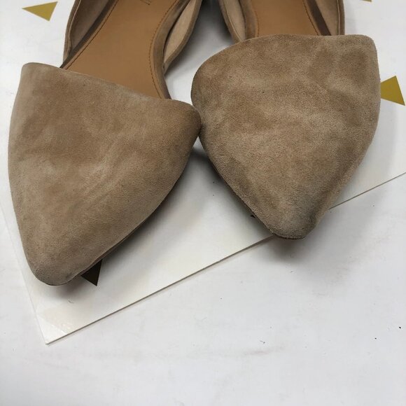 J. Crew Factory Zoe Suede D'Orsay Tan Flats 8 - Picture 4 of 8